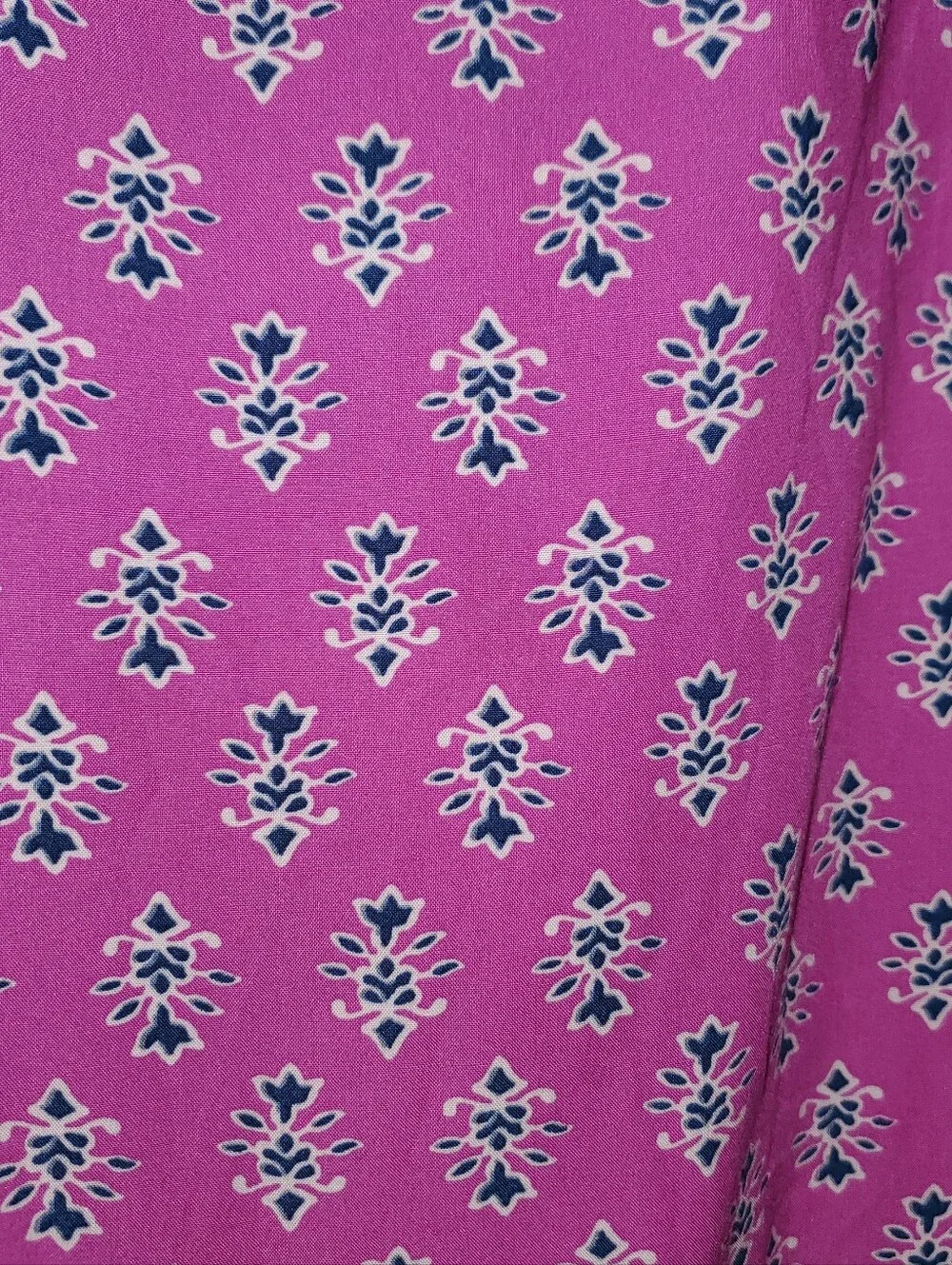 J. Crew Pink Scroll Printed Faux Wrap Midi Skirt, Petite Medium